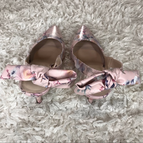 NANETTE LEPORE- FLORAL SLING BACK HEELS - Picture 3 of 10